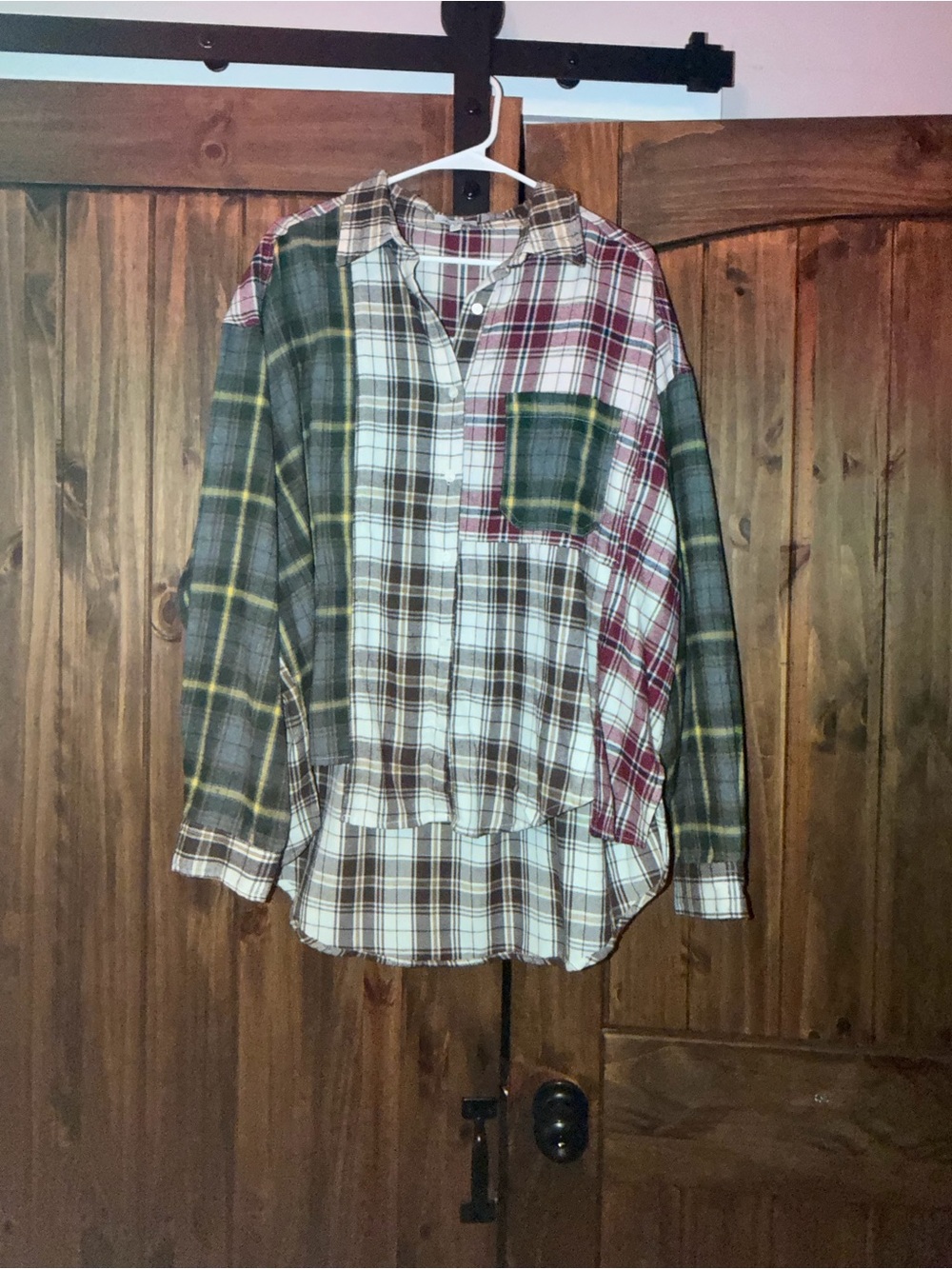 White birch flannel button up